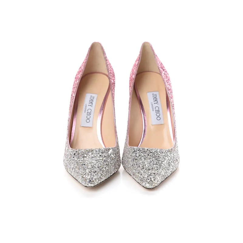 Jimmy Choo ROMY Slim Heel High Heels 8.5cm Women's Gradient Pink-3