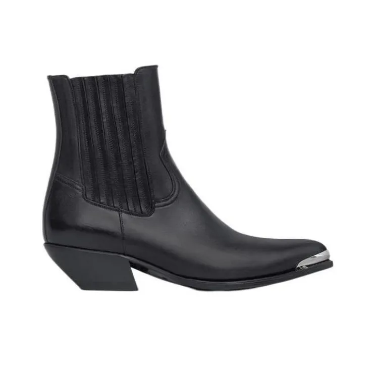 CELINE Short Chelsea Boots Women's Black-1