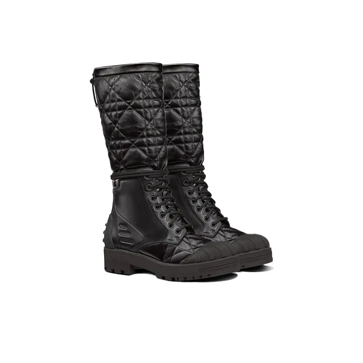 DIOR DiorIron Mid Calf Boots Women's Black-2