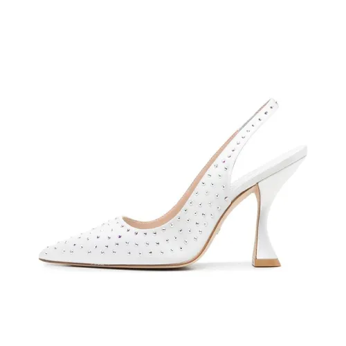 stuart weitzman 107mm Stud-detail Leather Pumps