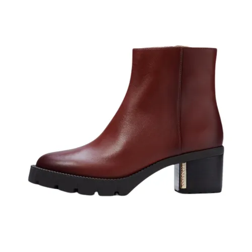 COACH Chrissy Ankle Boots Women's Red