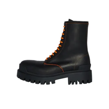 Balenciaga Master Tiger Year Collection Short Martin Boot Men's Black Orange