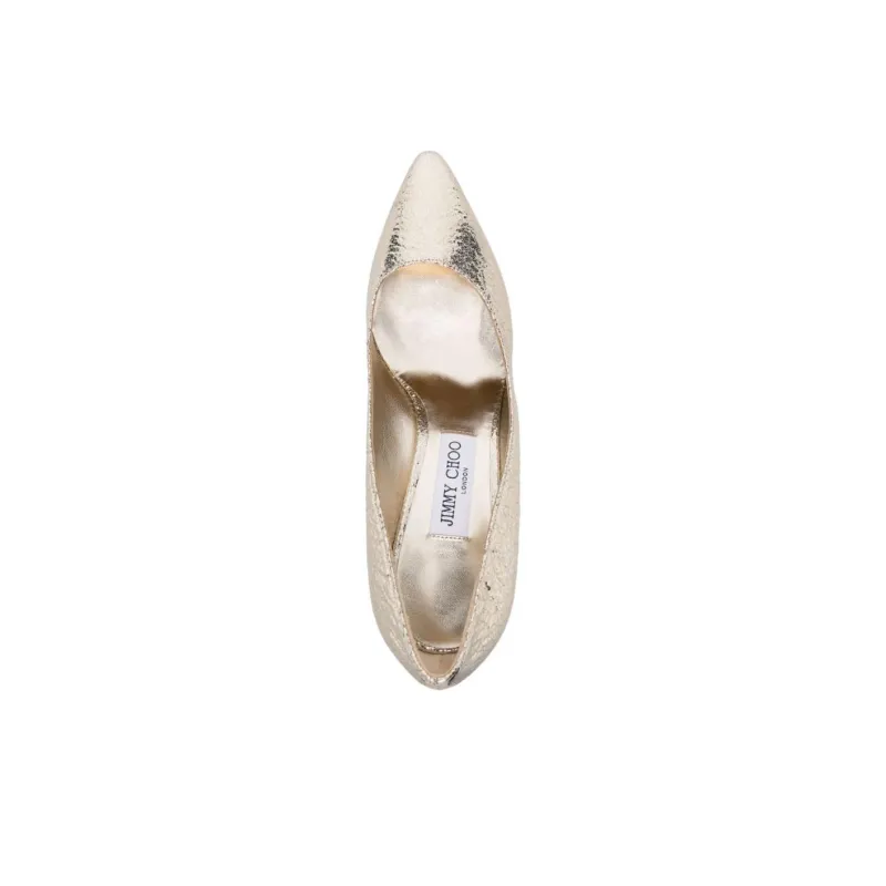 Jimmy Choo ROMY Slim Heel High Heels 8.5cm Women's Gold-4