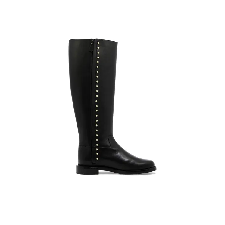 stuart weitzman Pearl-embellished Detail Boots-1