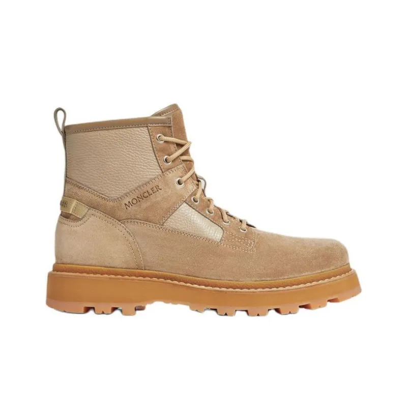 Moncler Peka Camp Ankle Boots 4.5cm Men's Beige-1
