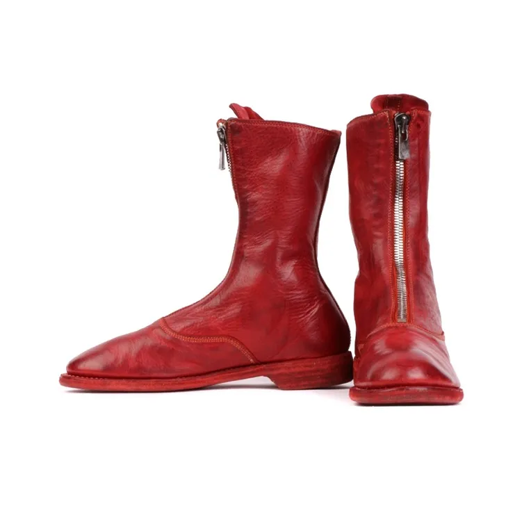 GUIDI Ankle Boots Women's Red-2