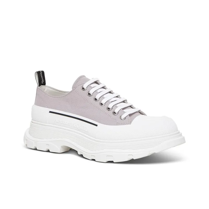 Alexander McQueen Tread Slick Canvas Sneakers 'Lilac White'-3