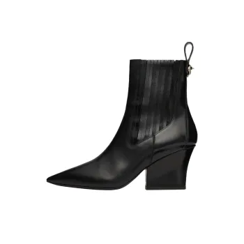 Valentino Logo Plaque Pointed Toe Ankle Boots Women's