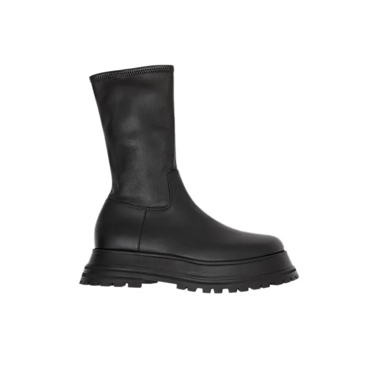 Burberry Leather Boots Black Women's-2