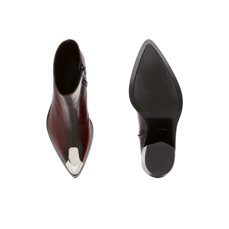 Alexander McQueen Ankle Boots Women's Dark Red-4