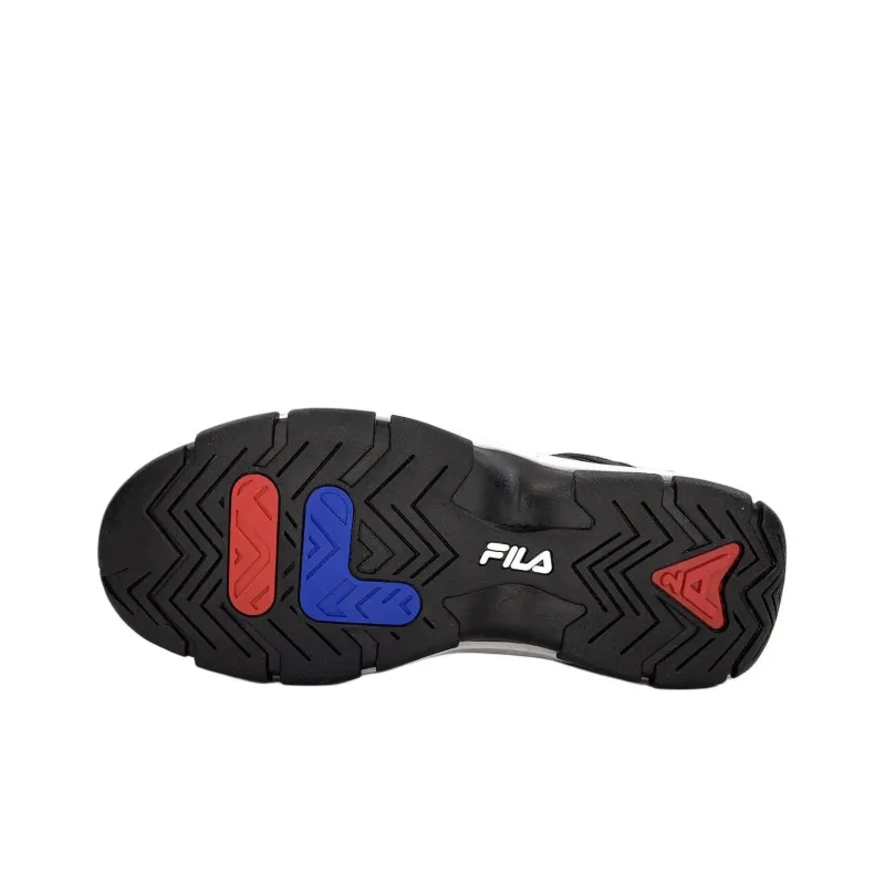 FILA Grant Hill 2 Anti-Slip And Wear-Resistant Breathable Mid-Top Casual Shoes Men's Black White-7