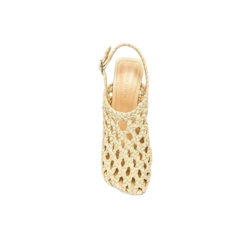 Bottega Veneta Jimbo Irregular Heel High Heels 10cm Women's Beige-4