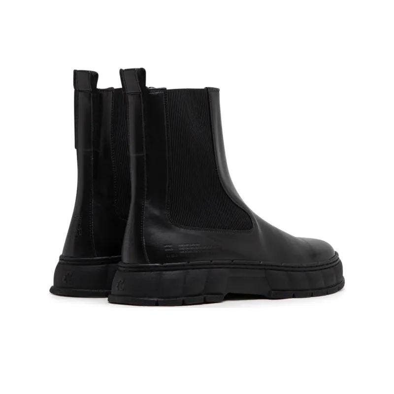 VIRÓN Short Chelsea Boots 4cm Unisex Black-3