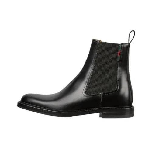GUCCI Short Chelsea Boots Men's Black