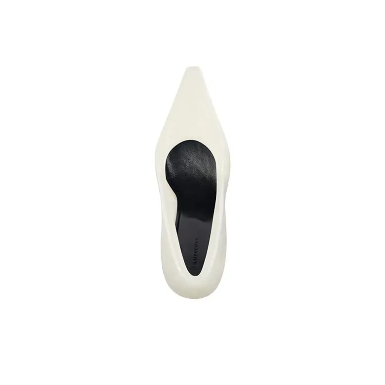 Balenciaga Slim Heel High Heels Women's White-4