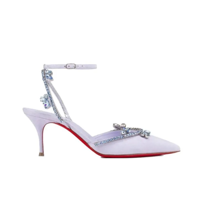 CL Slim Heel High Heels 7cm Women's Purple-1