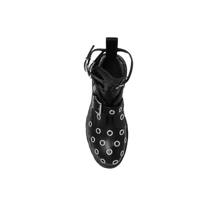 Alexander McQueen Eyelet Detailed Strappy Boots Women's-3