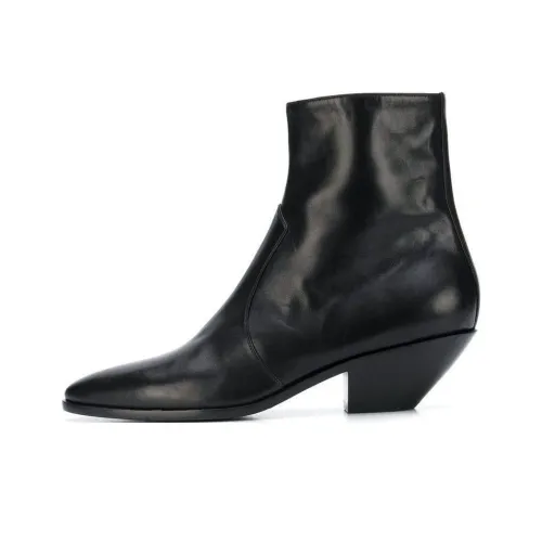 SAINT LAURENT West 45 Leather Ankle Boots