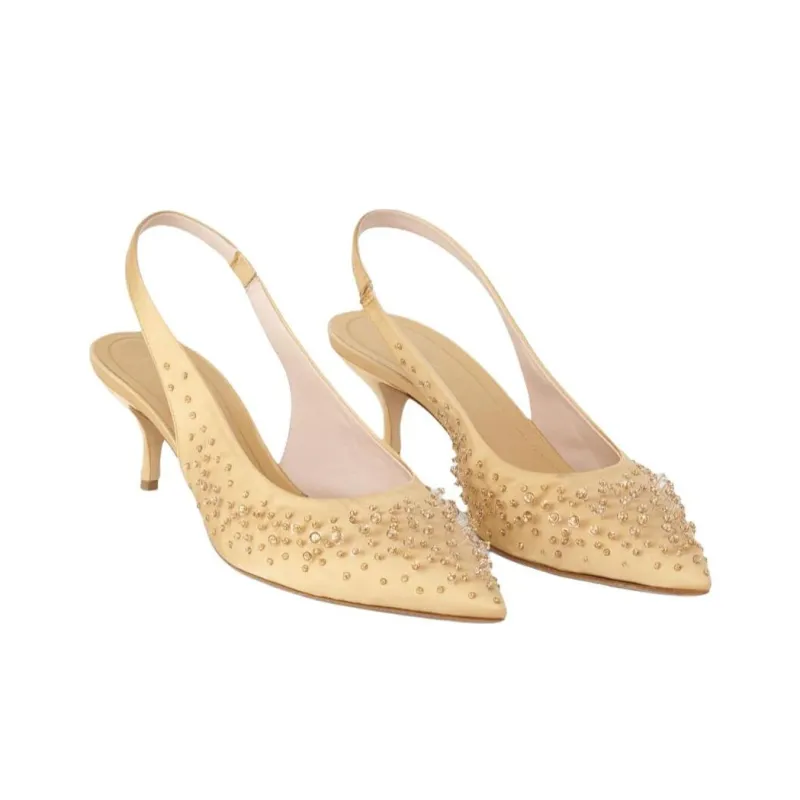 Fabiana Filippi Slim Heel High Heels 5.5cm Women's Yellow-2