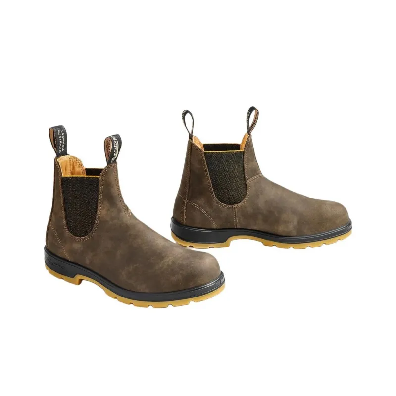 Blundstone Short Chelsea Boots Men's Brown-2