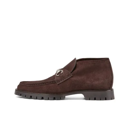 GUCCI Ankle Boot Horsebit 'Dark Brown Suede'