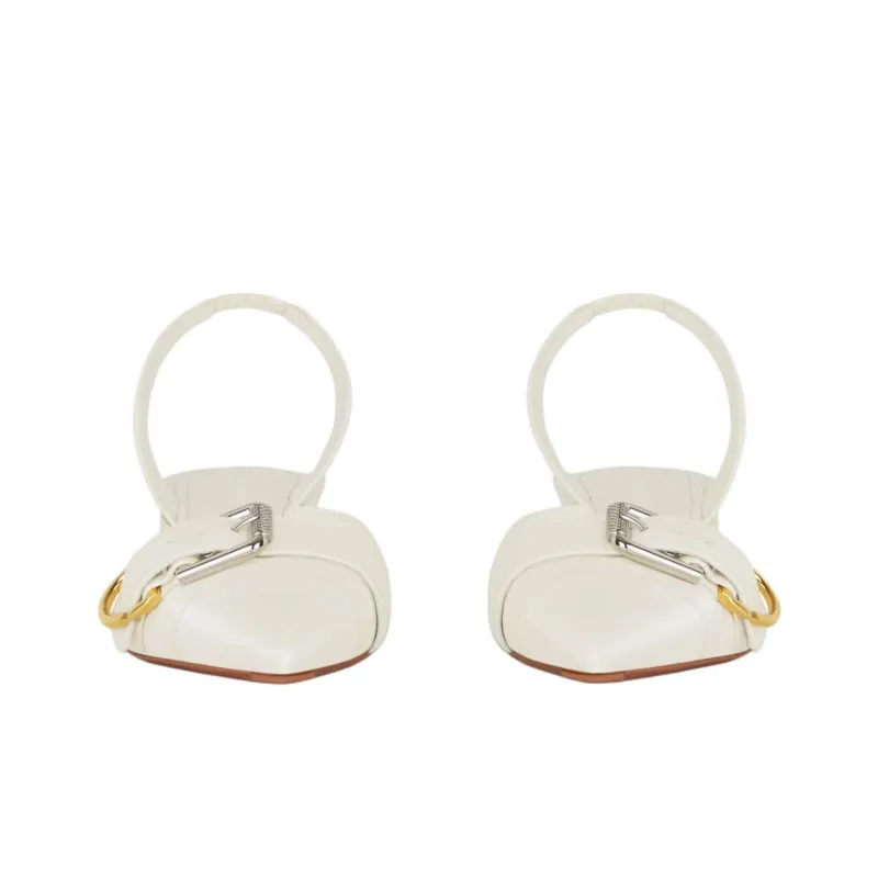 Givenchy Voyou Slim Heel High Heels 4.5cm Women's White-2
