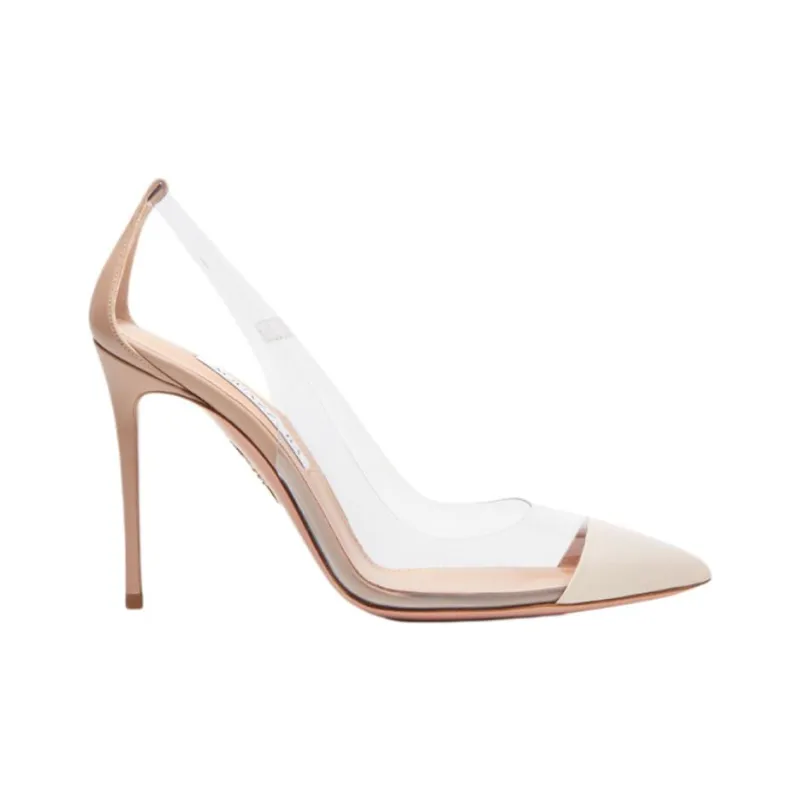 AQUAZZURA Bow-tie 105mm Leather Pumps-1