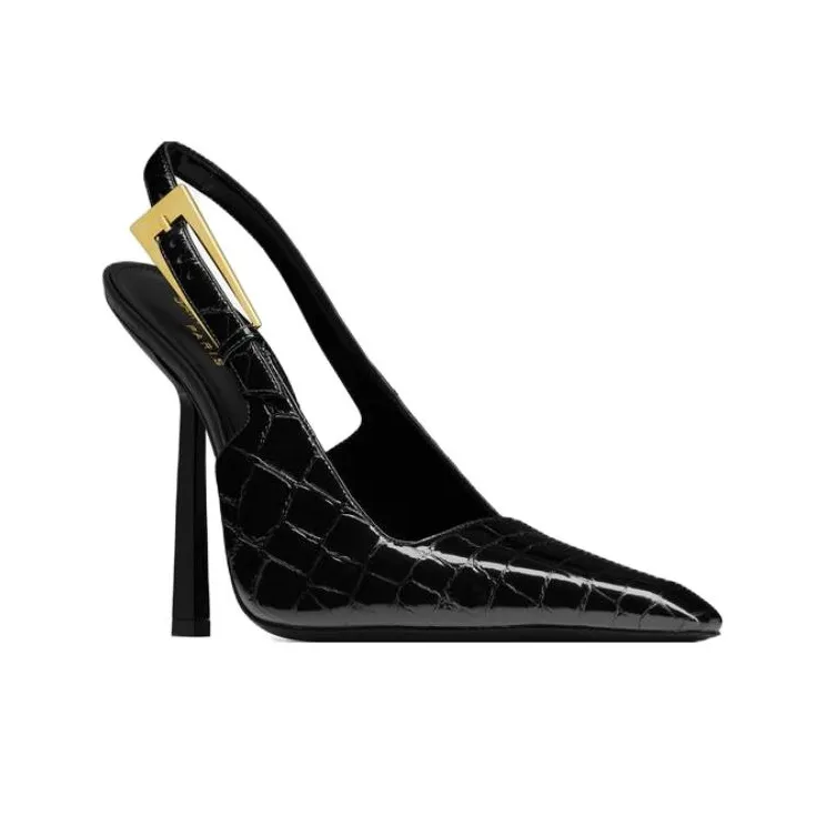 SAINT LAURENT Slim Heel High Heels 11.5cm Women's Black-2