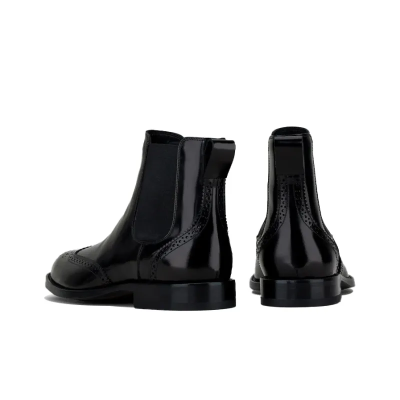 TOD'S Brogue-detail Leather Chelsea Boots-2