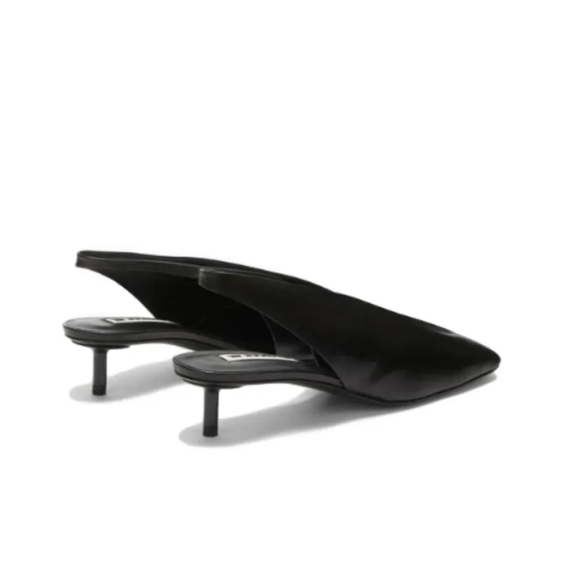 JIL SANDER High Heeled Square Toe Pumps-4