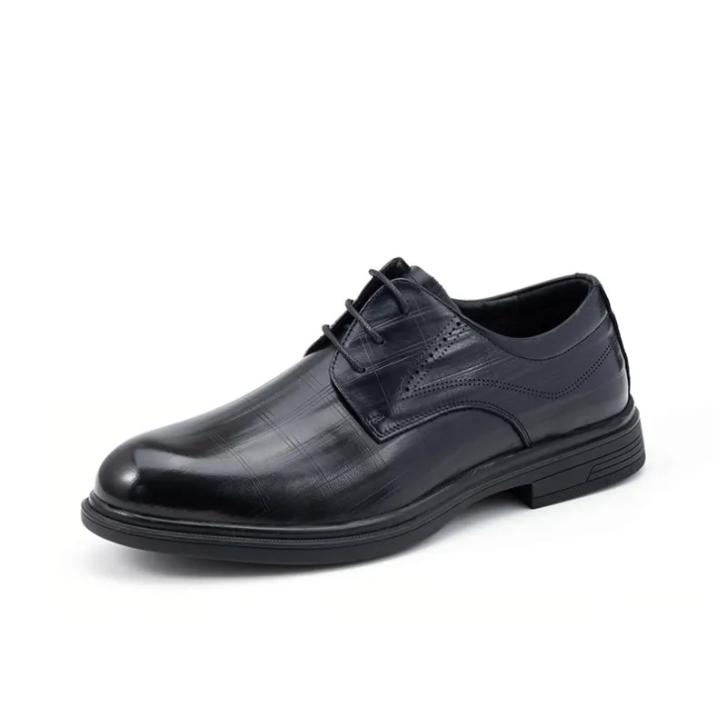 JOSINY Dress Shoes Men Low Top Black-1