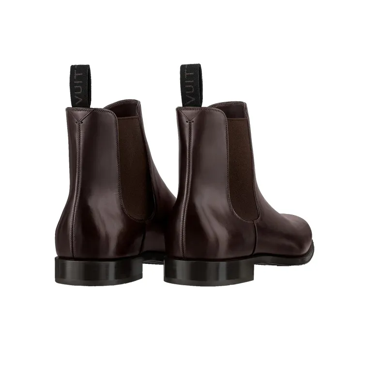 LOUIS VUITTON Minister Ankle Length Chelsea Boots Men's Brown-3