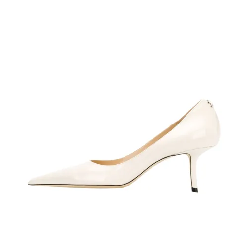 Jimmy Choo LOVE Slim Heel High Heels 6.5cm Women's Ecru