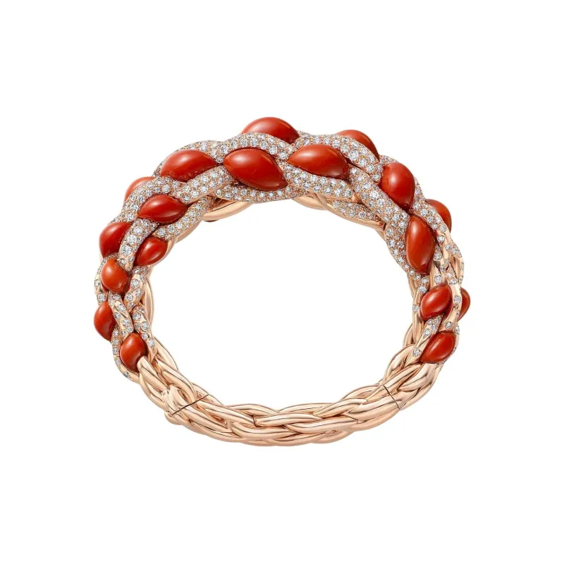CARTIER Rose Gold Bracelets Women's Red-1