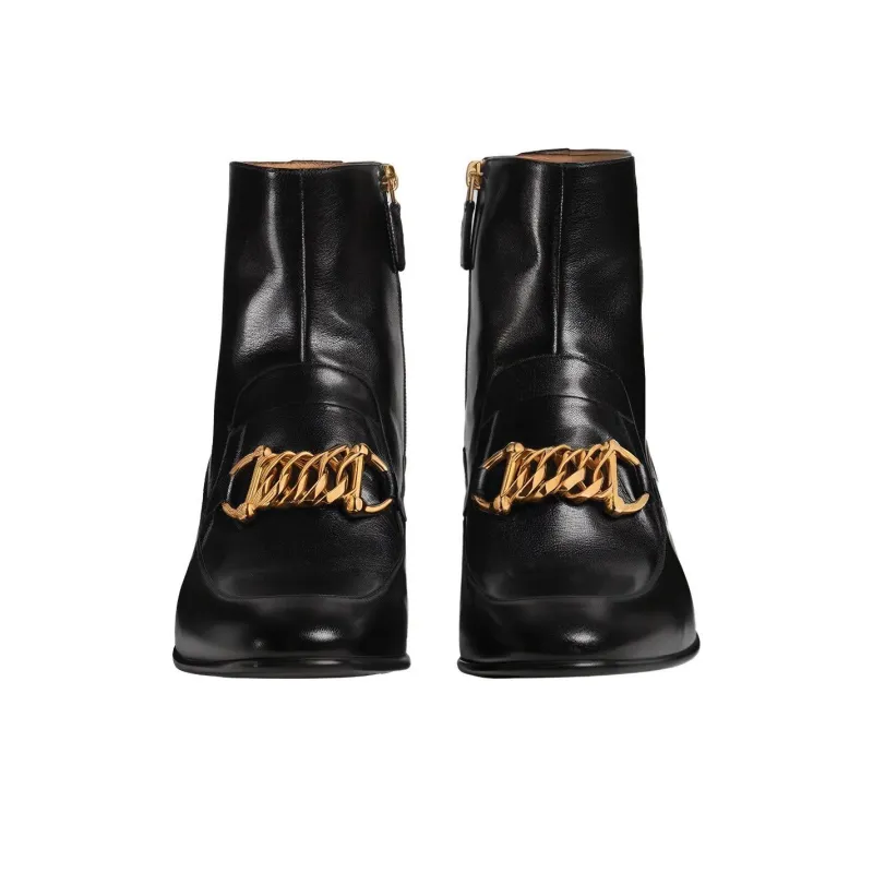 GUCCI Ankle Boots Men Black-2