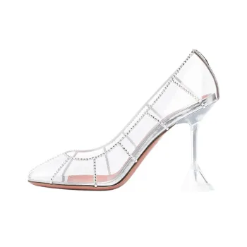 AMINA MUADDI Irregular Heel High Heels 11cm Women's Silver