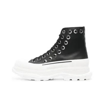 Alexander McQueen Joey Eyelet Detailed High Top Sneakers