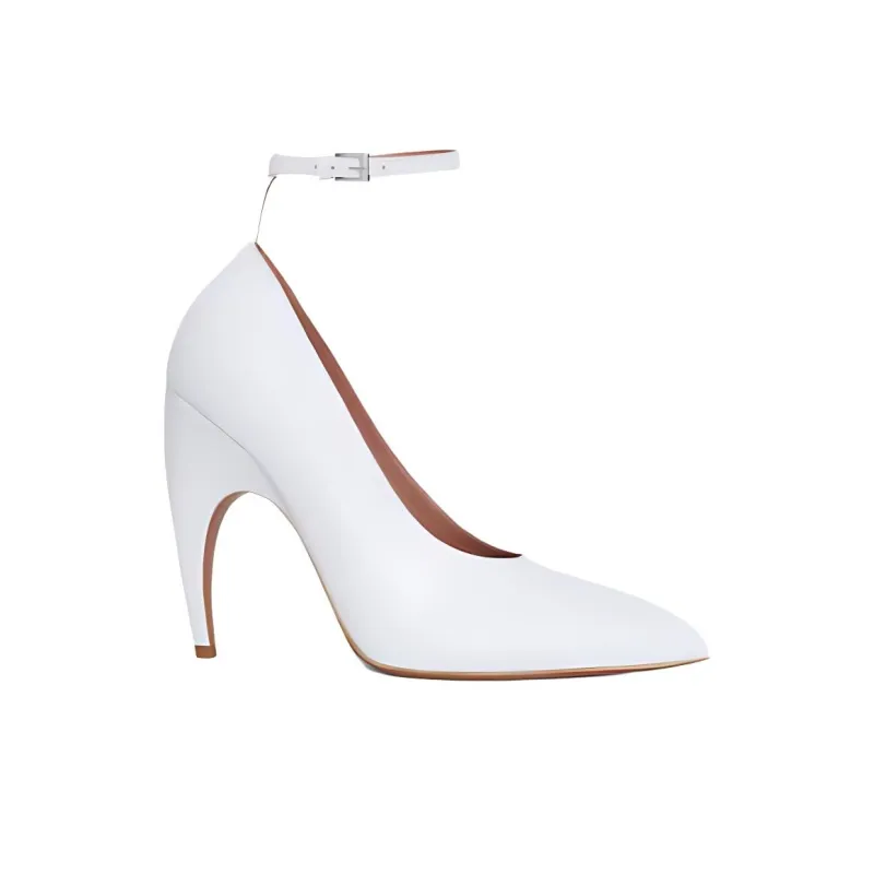 Alaia Slim Heel High Heels 9.5cm Women's White-1