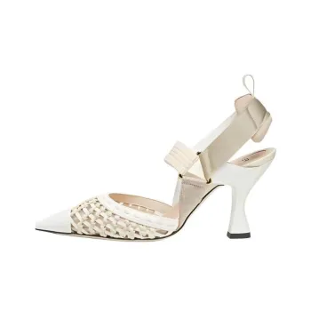 FENDI Colibrì Chunky Heel High Heels 8.5cm Women's White