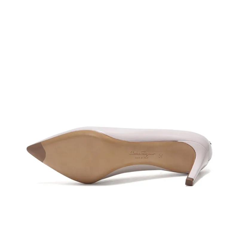Ferragamo High Heels Women's Gray White-5