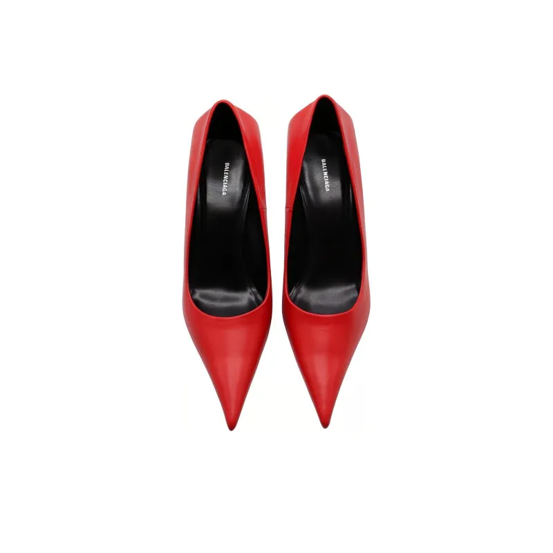 Balenciaga Slim Heel High Heels Women's Red-2