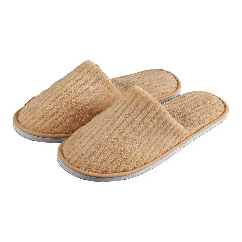 JOYTOUR Slippers With Drawstring Thickened Slip-Resistant Home Slippers For Guest Room One Size-4