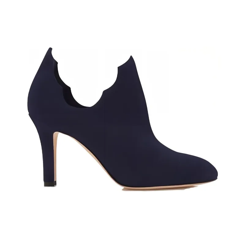 MANOLO BLAHNIK Dembeba Ankle Boots 9cm Women's Blue-1