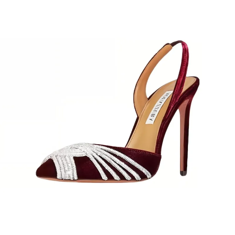 AQUAZZURA Gatsby 105mm Crystal-strap Pumps-2