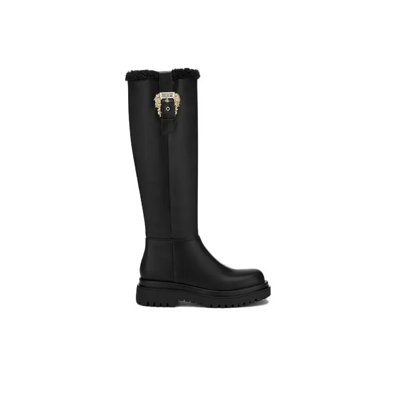 VERSACE JEANS Couture Knee high Boots Women's Black-1