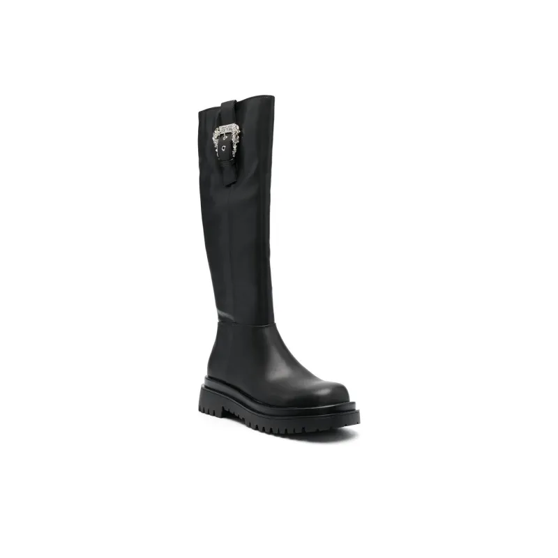 VERSACE JEANS Couture Baroque-buckle Knee-high Boots-3