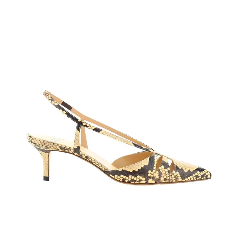 FRANCESCO RUSSO R1p922 Slim Heel High Heels 5.5cm Women's Brown-1