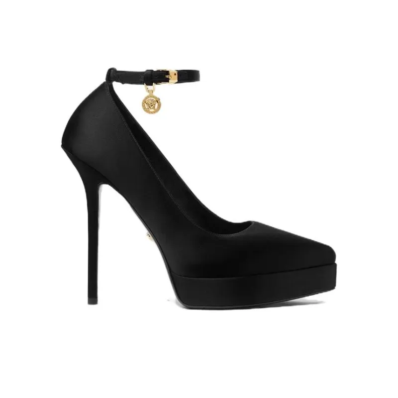 VERSACE Lycia Satin Platform Pumps-1