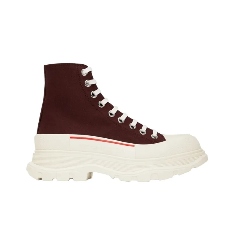 Alexander McQueen Tread Slick Boots 'Burgundy White'-1