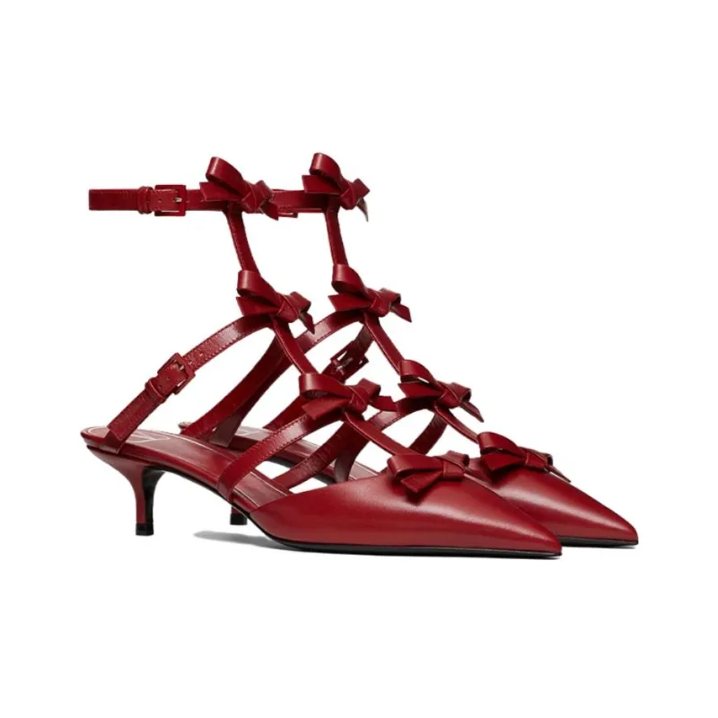 Valentino High Heels Women's Red-2